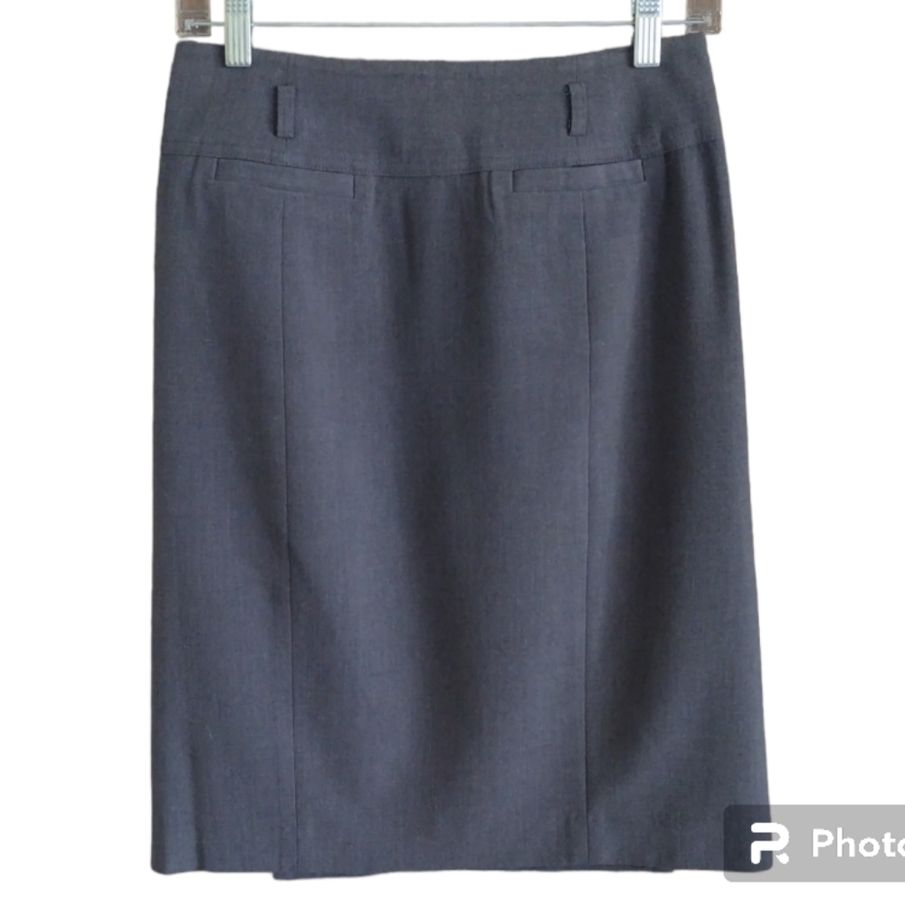 Nue Options Essential Petites Grey | Fully-Lined | Career Skirt Size 2P